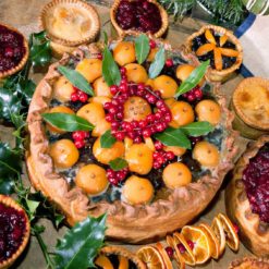 Christmas Game Pie With Prunes And Apricots